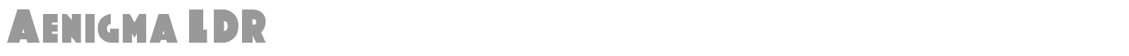 Aenigma LDR font preview